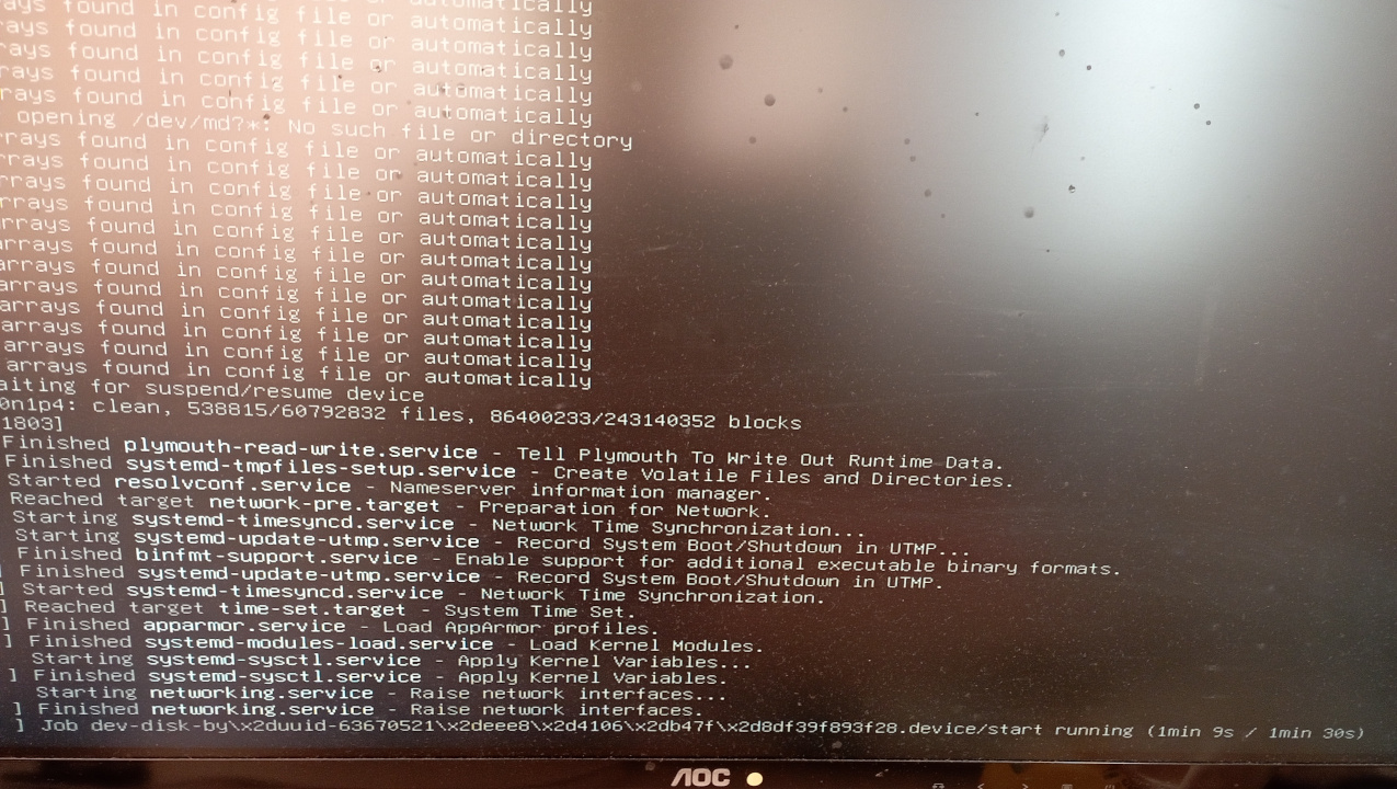 启动时提示mdadm: no arrays found in config file or automatically - 新手园地-  Debian中文论坛